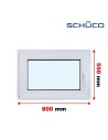 Kunststofffenster PVC Fenster 80 x 55 cm DREH/KIPP - Schüco LivIng 82