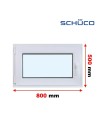 Kunststofffenster PVC Fenster 80 x 50 cm DREH/KIPP - Schüco LivIng 82