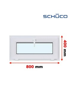 Kunststofffenster PVC Fenster 80 x 40 cm KIPP - Schüco LivIng 82