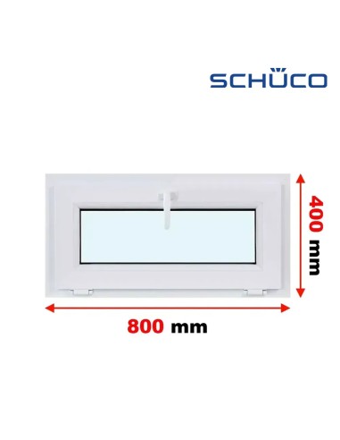 Kunststofffenster PVC Fenster 80 x 40 cm KIPP - Schüco LivIng 82