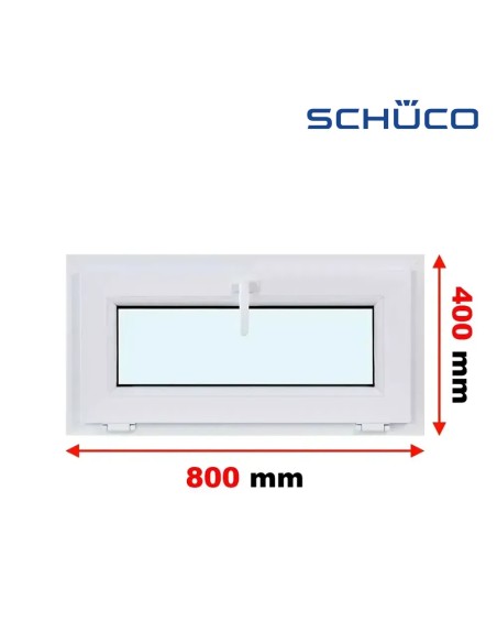 Kunststofffenster PVC Fenster 80 x 40 cm KIPP - Schüco LivIng 82
