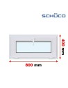 Kunststofffenster PVC Fenster 80 x 40 cm KIPP - Schüco LivIng 82