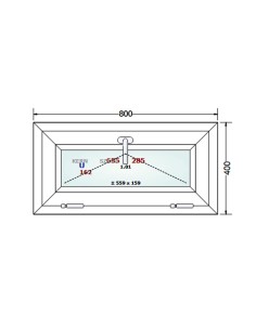 Kunststofffenster PVC Fenster 80 x 40 cm KIPP - Schüco LivIng 82 2