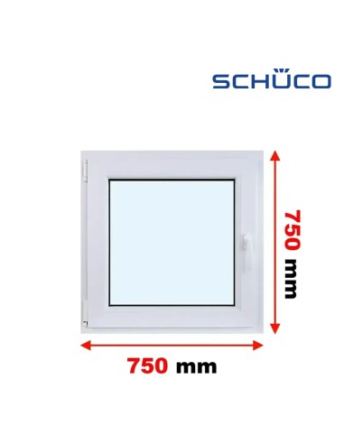 Kunststofffenster PVC Fenster 75 x 75 cm DREH/KIPP - Schüco LivIng 82