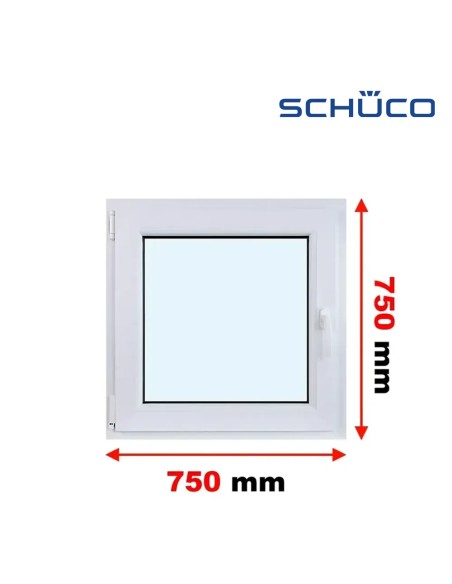 Kunststofffenster PVC Fenster 75 x 75 cm DREH/KIPP - Schüco LivIng 82