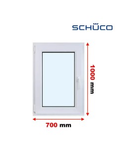 Kunststofffenster PVC Fenster 70 x 100 cm DREH/KIPP - Schüco LivIng 82