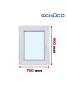 Kunststofffenster PVC Fenster 70 x 90 cm DREH/KIPP - Schüco LivIng 82