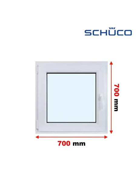 Kunststofffenster PVC Fenster 70 x 70 cm DREH/KIPP - Schüco LivIng 82