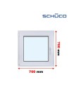 Kunststofffenster PVC Fenster 70 x 70 cm DREH/KIPP - Schüco LivIng 82