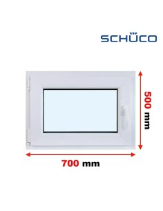 Kunststofffenster PVC Fenster 70 x 50 cm DREH/KIPP - Schüco LivIng 82