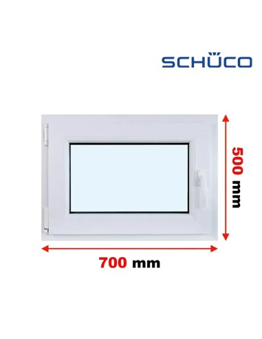 Kunststofffenster PVC Fenster 70 x 50 cm DREH/KIPP - Schüco LivIng 82