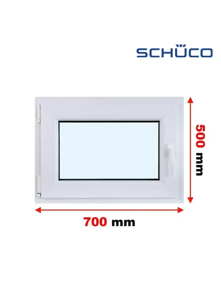 Kunststofffenster PVC Fenster 70 x 50 cm DREH/KIPP - Schüco LivIng 82