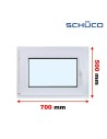 Kunststofffenster PVC Fenster 70 x 50 cm DREH/KIPP - Schüco LivIng 82