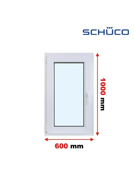 Kunststofffenster PVC Fenster 60 x 100 cm DREH/KIPP - Schüco LivIng 82