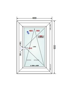 Kunststofffenster PVC Fenster 60 x 90 cm DREH/KIPP - Schüco LivIng 82 2