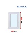 Kunststofffenster PVC Fenster 60 x 90 cm DREH/KIPP - Schüco LivIng 82