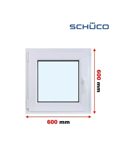 Kunststofffenster PVC Fenster 60 x 60 cm DREH/KIPP - Schüco LivIng 82