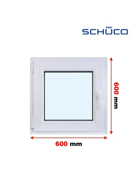 Kunststofffenster PVC Fenster 60 x 60 cm DREH/KIPP - Schüco LivIng 82