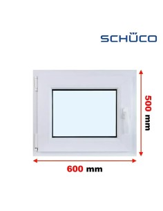 Kunststofffenster PVC Fenster 60 x 50 cm DREH/KIPP - Schüco LivIng 82