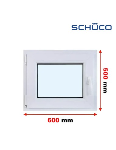 Kunststofffenster PVC Fenster 60 x 50 cm DREH/KIPP - Schüco LivIng 82