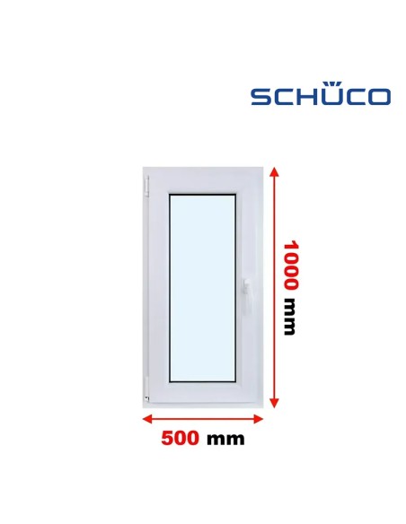 Kunststofffenster PVC Fenster 50 x 100 cm DREH/KIPP - Schüco LivIng 82