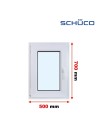 Kunststofffenster PVC Fenster 50 x 70 cm DREH/KIPP - Schüco LivIng 82