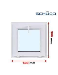 Kunststofffenster PVC Fenster 50 x 50 cm KIPP - Schüco LivIng 82