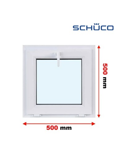 Kunststofffenster PVC Fenster 50 x 50 cm KIPP - Schüco LivIng 82