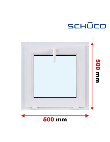 Kunststofffenster PVC Fenster 50 x 50 cm KIPP - Schüco LivIng 82