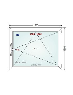 Kunststofffenster PVC Fenster 150 x 120 cm DREH/KIPP - Gealan S 8000 2