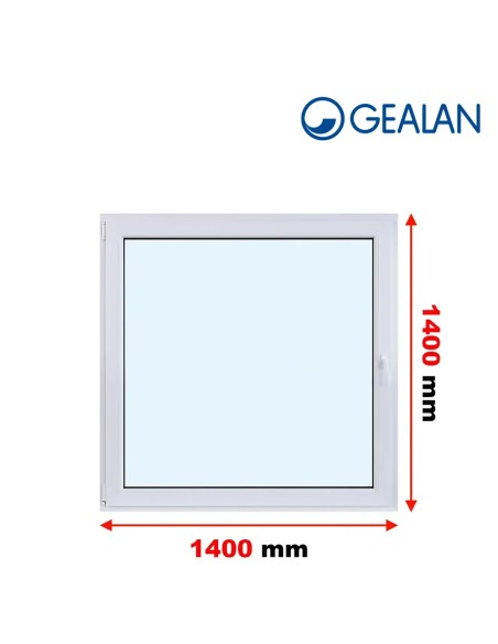 Kunststofffenster PVC Fenster 140 x 140 cm DREH/KIPP - Gealan S 8000