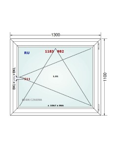 Kunststofffenster PVC Fenster 130 x 110 cm DREH/KIPP - Gealan S 8000 2