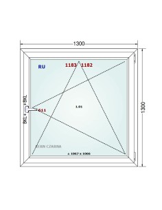 Kunststofffenster PVC Fenster 130 x 130 cm DREH/KIPP - Gealan S 8000 2