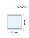 Kunststofffenster PVC Fenster 130 x 130 cm DREH/KIPP - Gealan S 8000