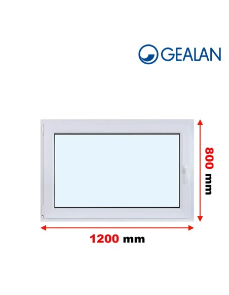 Kunststofffenster PVC Fenster 120 x 80 cm DREH/KIPP - Gealan S 8000