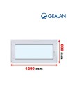 Kunststofffenster PVC Fenster 120 x 60 cm KIPP - Gealan S 8000