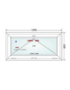 Kunststofffenster PVC Fenster 120 x 60 cm KIPP - Gealan S 8000 2