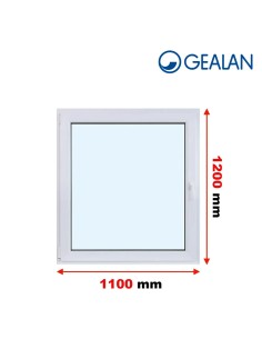 Kunststofffenster PVC Fenster 110 x 120 cm DREH/KIPP - Gealan S 8000