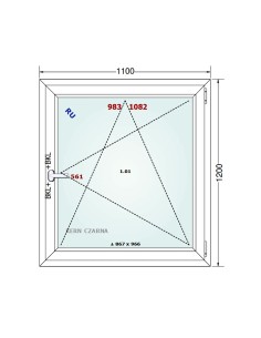 Kunststofffenster PVC Fenster 110 x 120 cm DREH/KIPP - Gealan S 8000 2