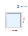 Kunststofffenster PVC Fenster 110 x 110 cm DREH/KIPP - Gealan S 8000