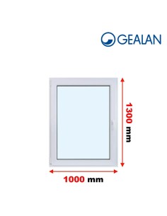 Kunststofffenster PVC Fenster 100 x 130 cm DREH/KIPP - Gealan S 8000