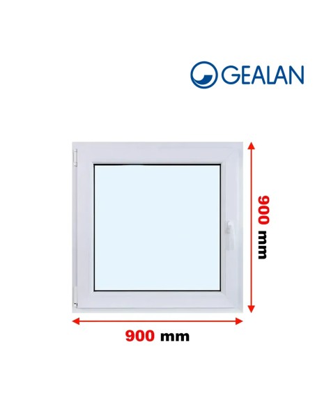 Kunststofffenster PVC Fenster 90 x 90 cm DREH/KIPP - Gealan S 8000