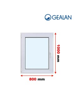 Kunststofffenster PVC Fenster 80 x 100 cm DREH/KIPP - Gealan S 8000