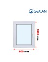 Kunststofffenster PVC Fenster 80 x 100 cm DREH/KIPP - Gealan S 8000