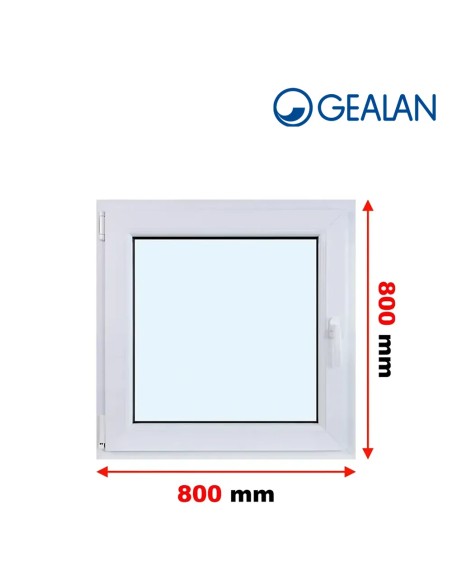 Kunststofffenster PVC Fenster 80 x 80 cm DREH/KIPP - Gealan S 8000