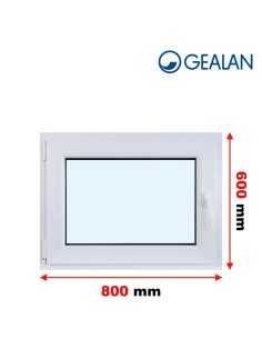 Kunststofffenster PVC Fenster 80 x 60 cm DREH/KIPP - Gealan S 8000