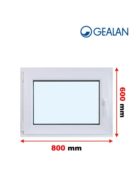 Kunststofffenster PVC Fenster 80 x 60 cm DREH/KIPP - Gealan S 8000