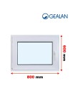 Kunststofffenster PVC Fenster 80 x 60 cm DREH/KIPP - Gealan S 8000