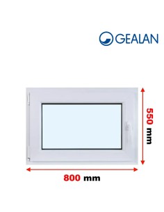 Kunststofffenster PVC Fenster 80 x 55 cm DREH/KIPP - Gealan S 8000