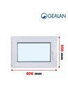Kunststofffenster PVC Fenster 80 x 55 cm DREH/KIPP - Gealan S 8000